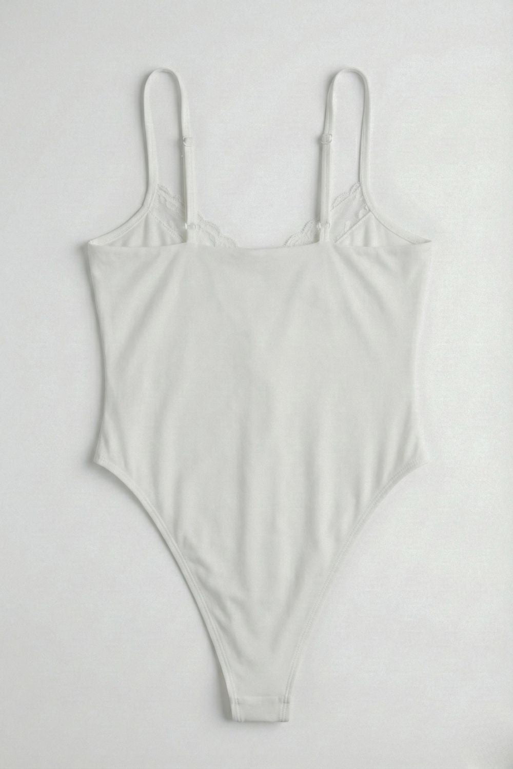 White Laced - Up Bodysuit - BEEGLEE