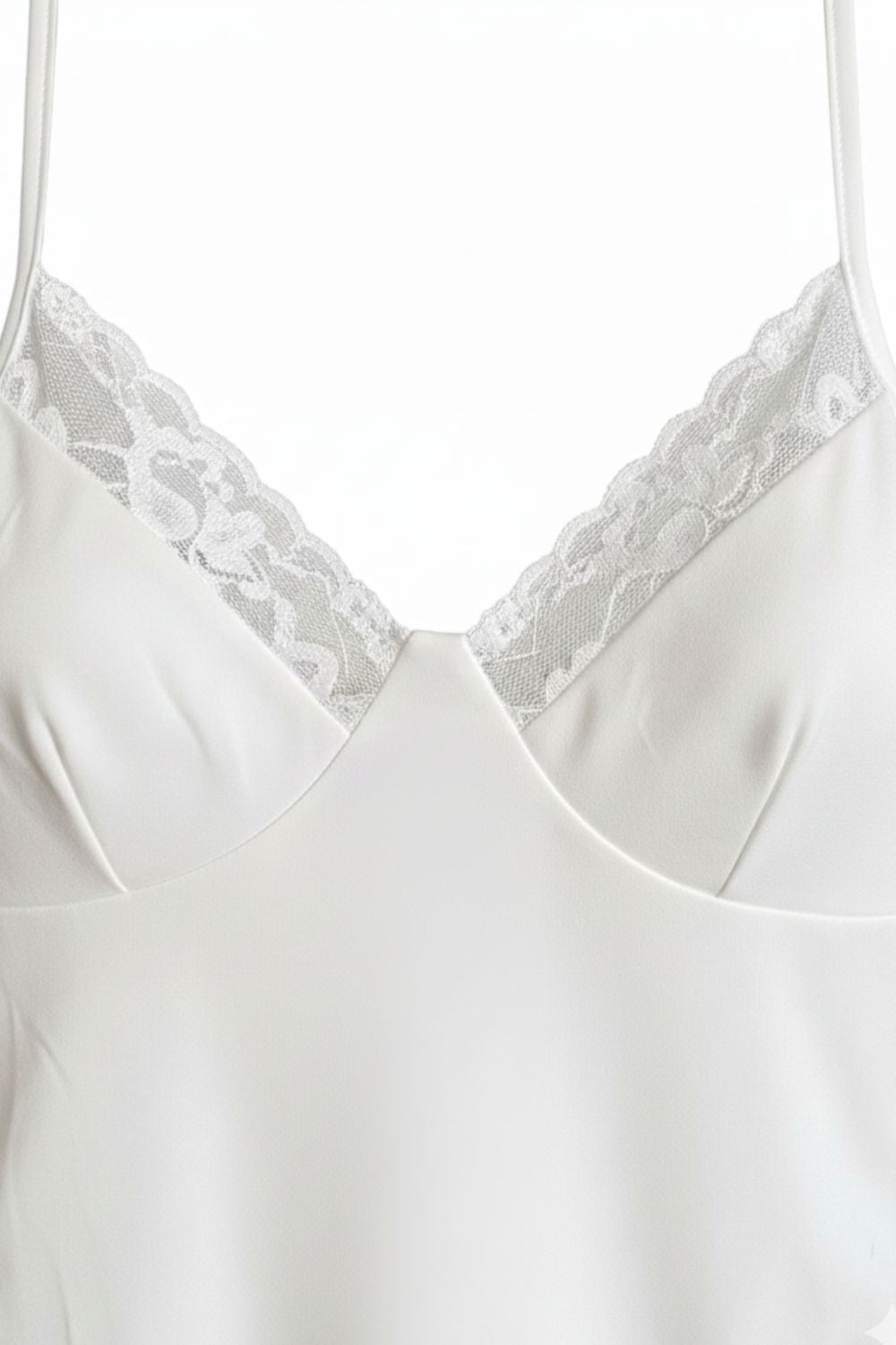 White Laced - Up Bodysuit - BEEGLEE