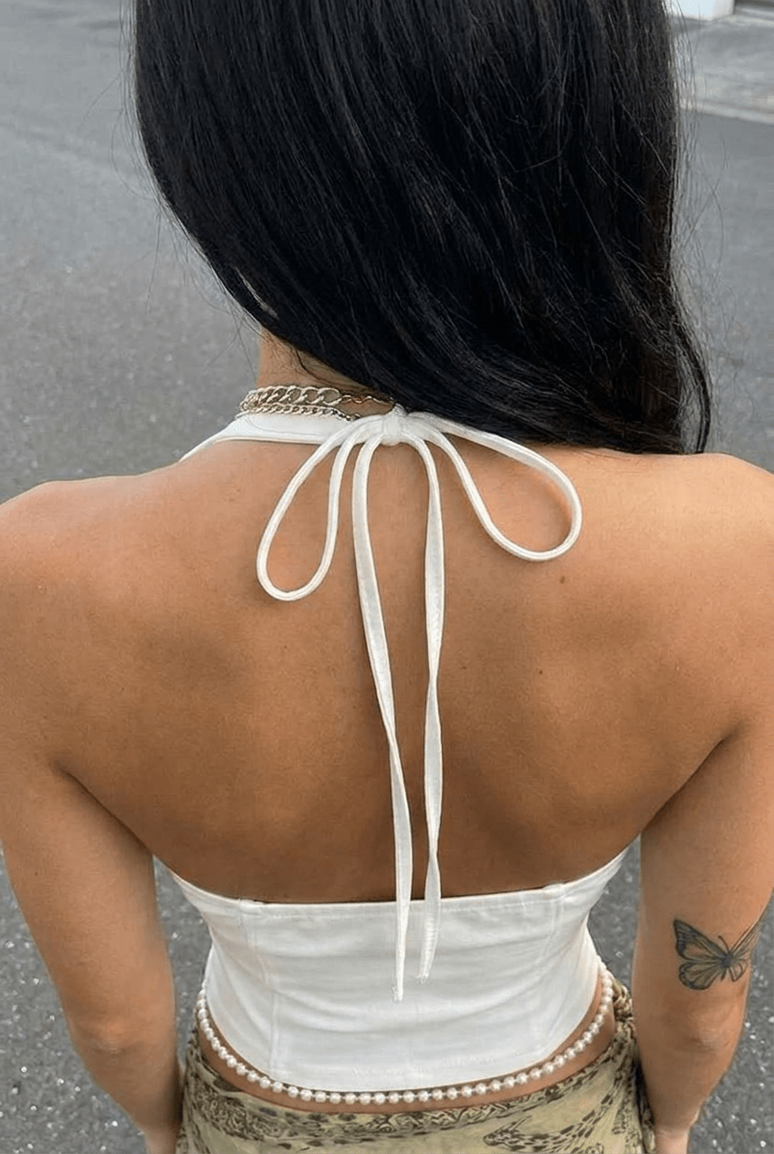 White Orchid Bustier Top - BEEGLEE