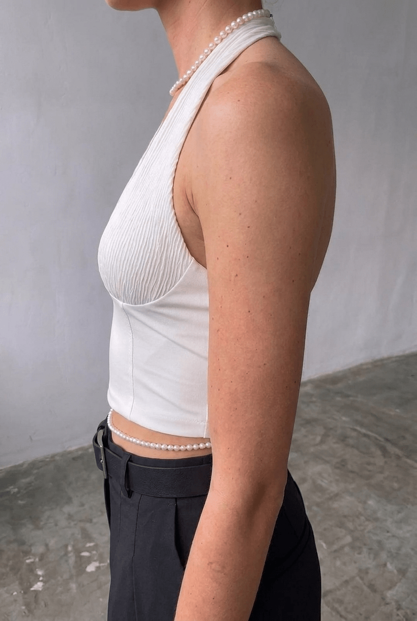 White Orchid Bustier Top - BEEGLEE