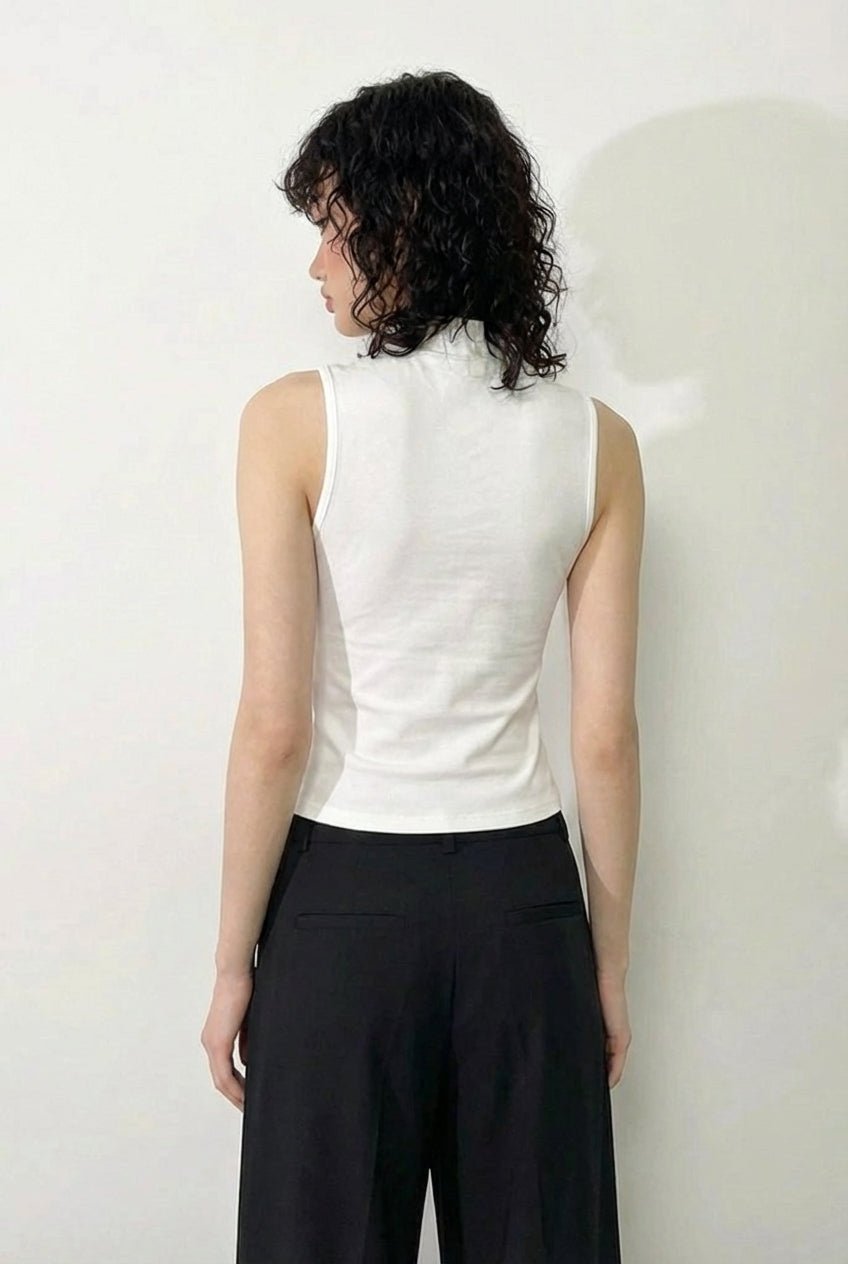 White Reversible Veil Top - BEEGLEE