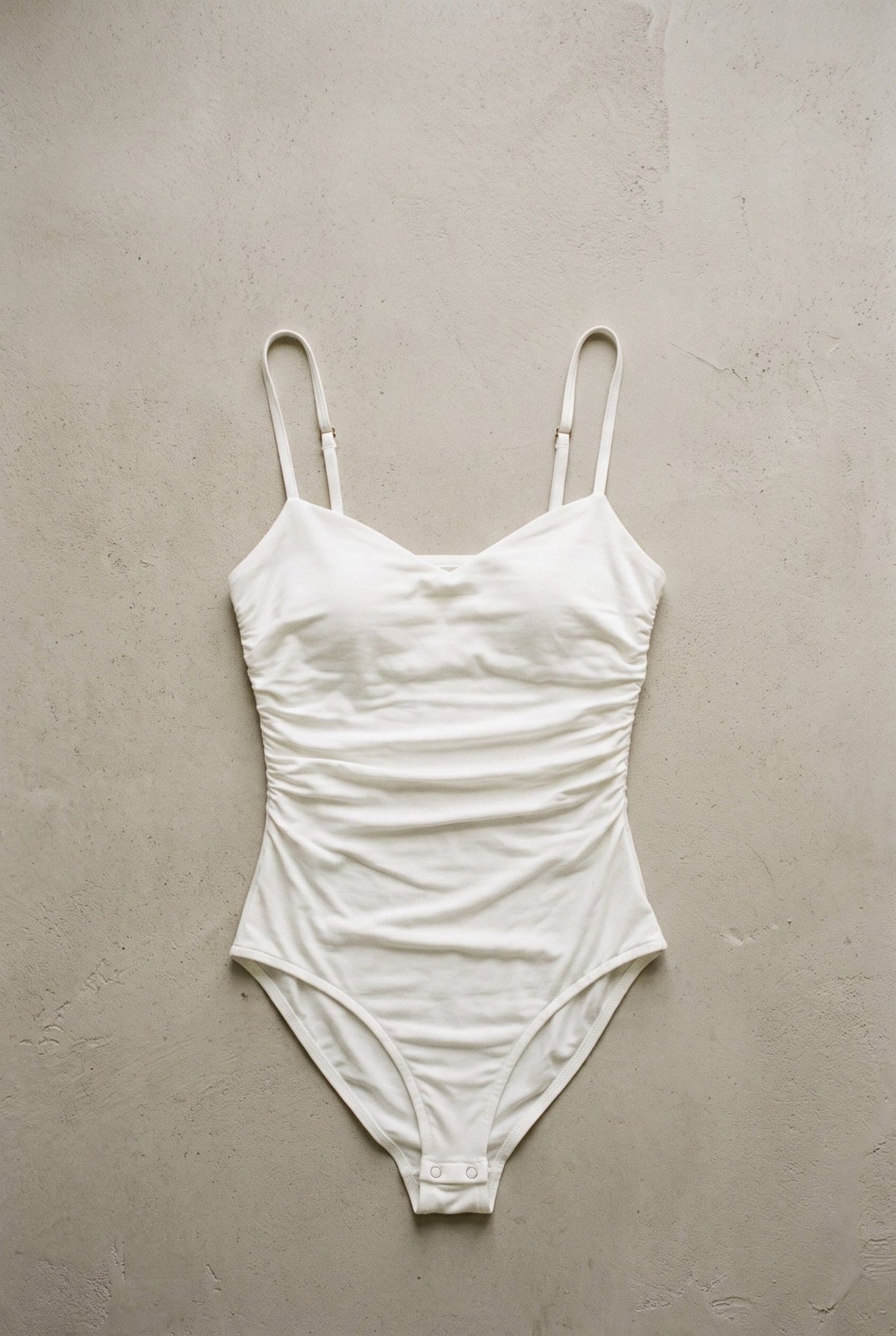 White Scrunch Bodysuit - BEEGLEE
