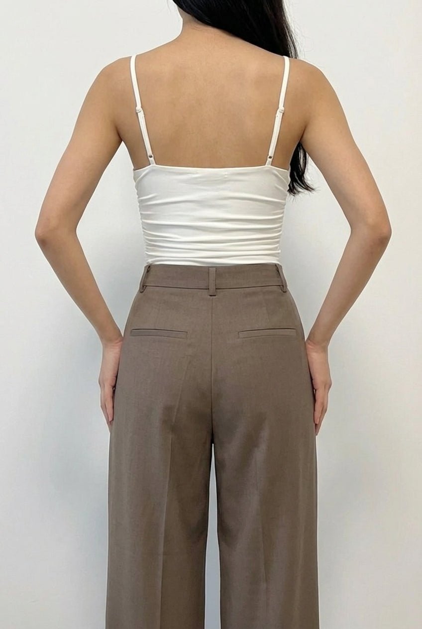 White Scrunch Bodysuit - BEEGLEE