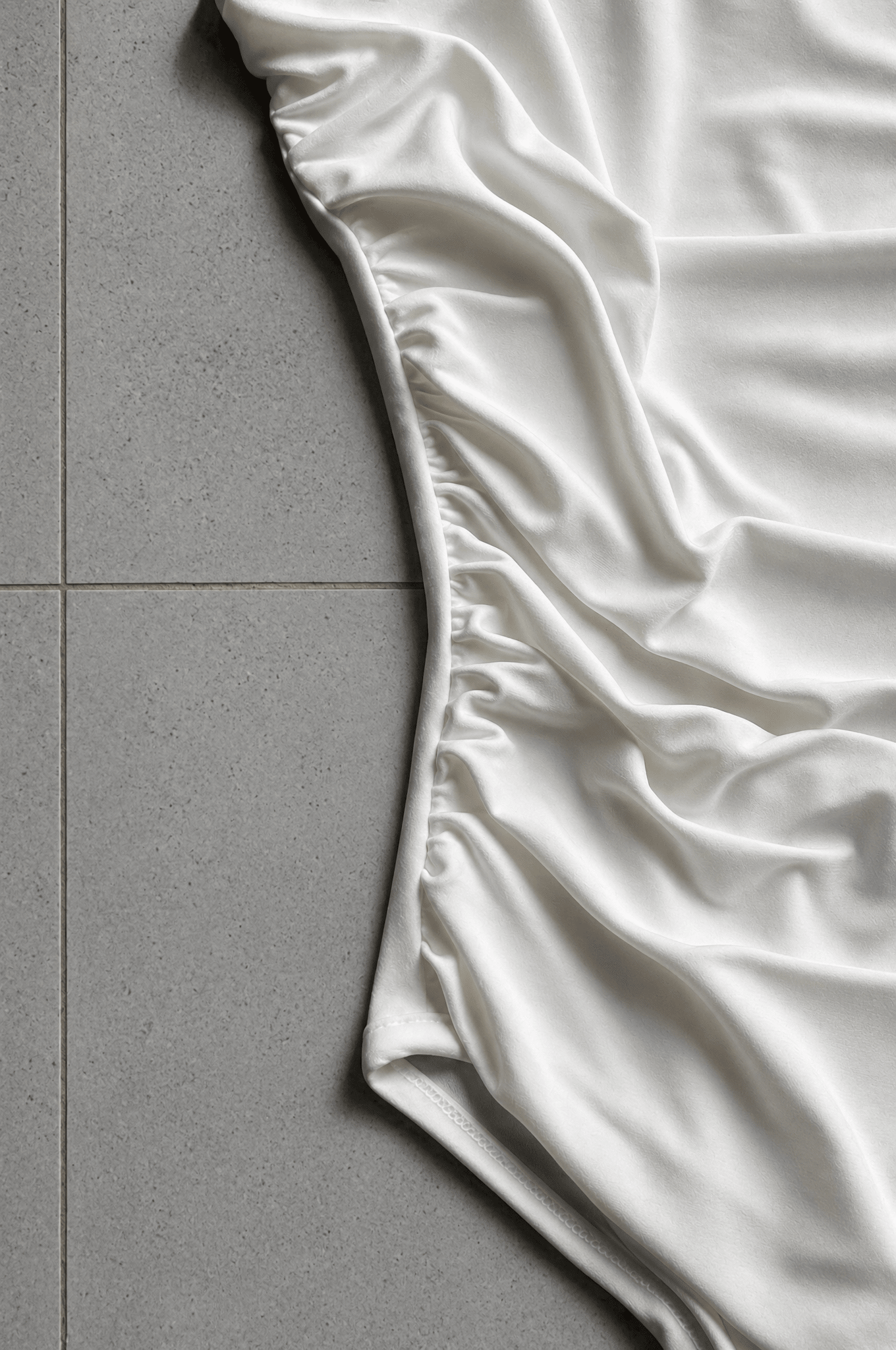 White Scrunch Bodysuit - BEEGLEE