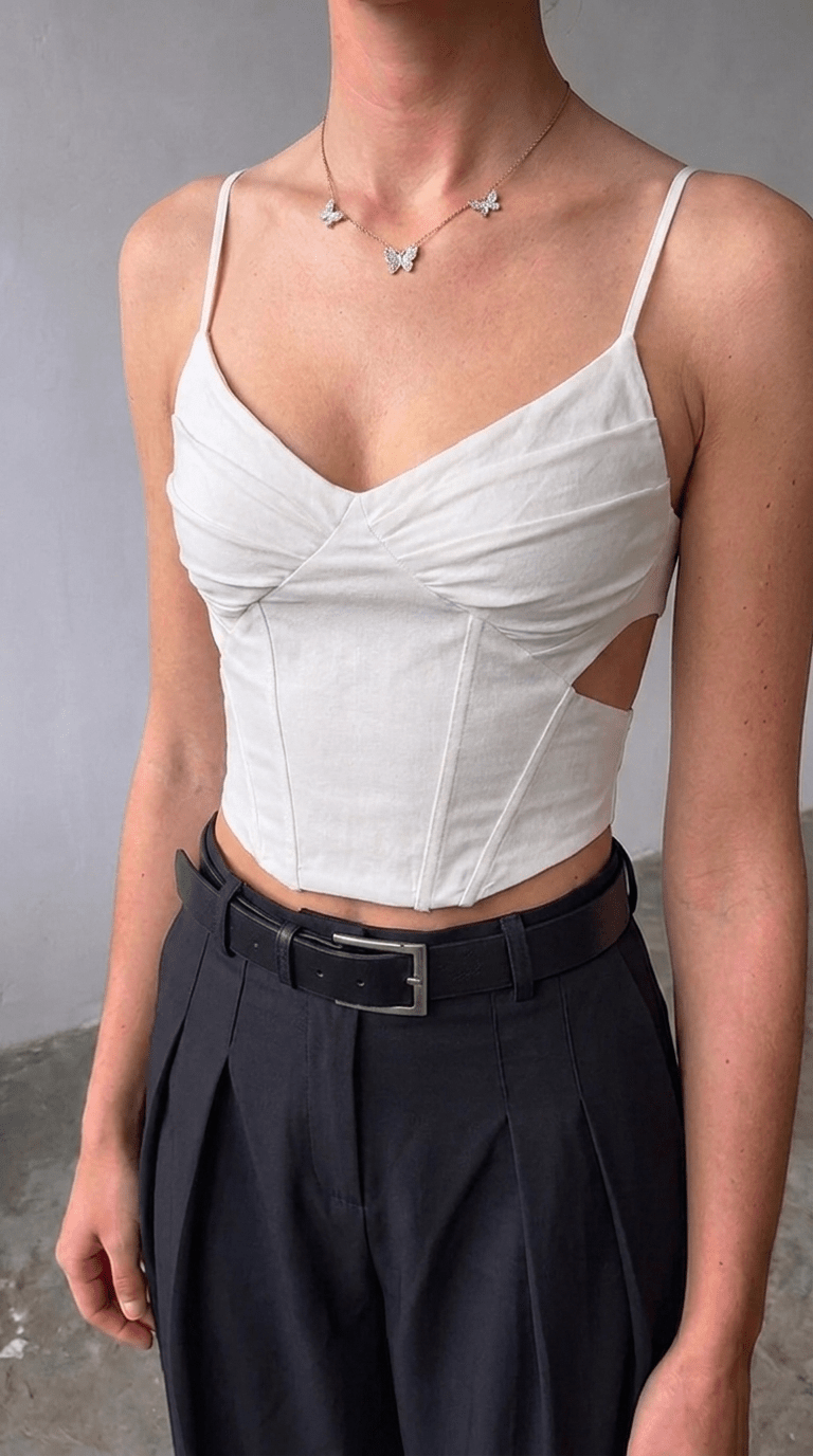White Selene Corset - BEEGLEE