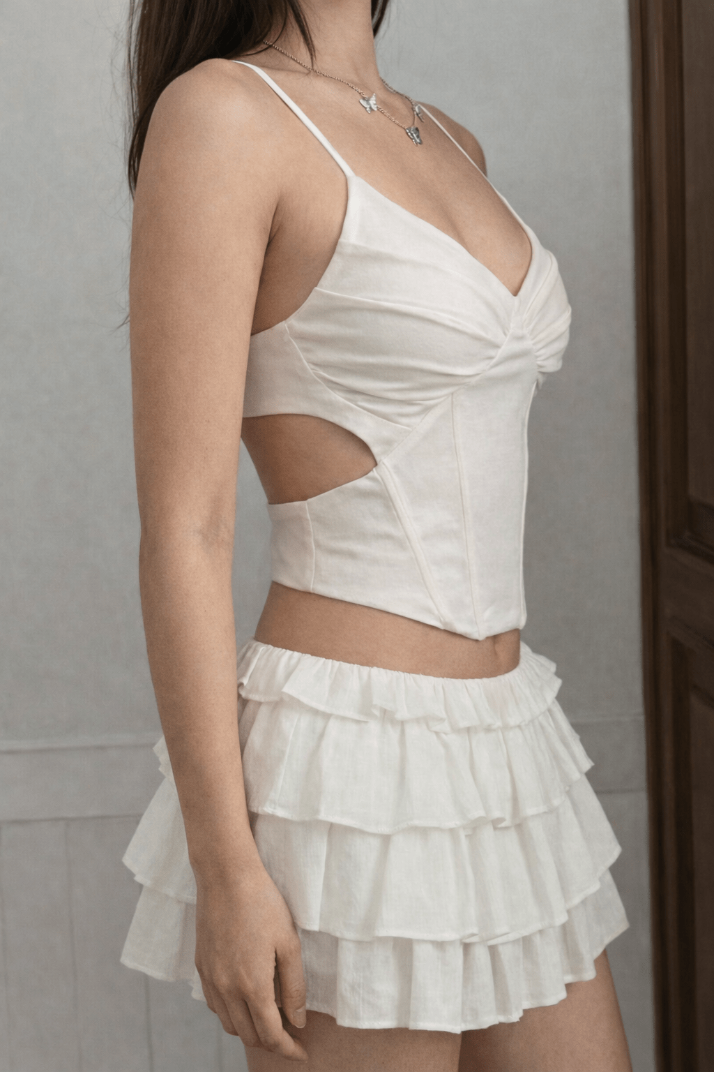 White Selene Corset - BEEGLEE