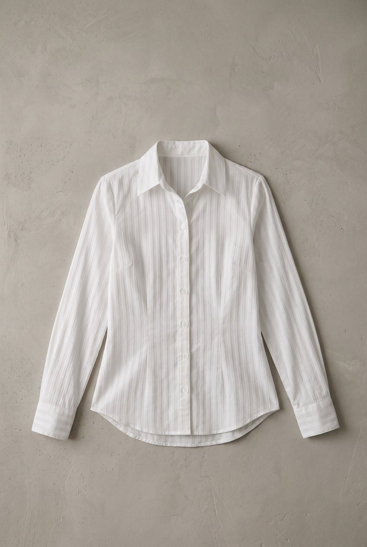 White Sheer Back-Tie Shirt - BEEGLEE