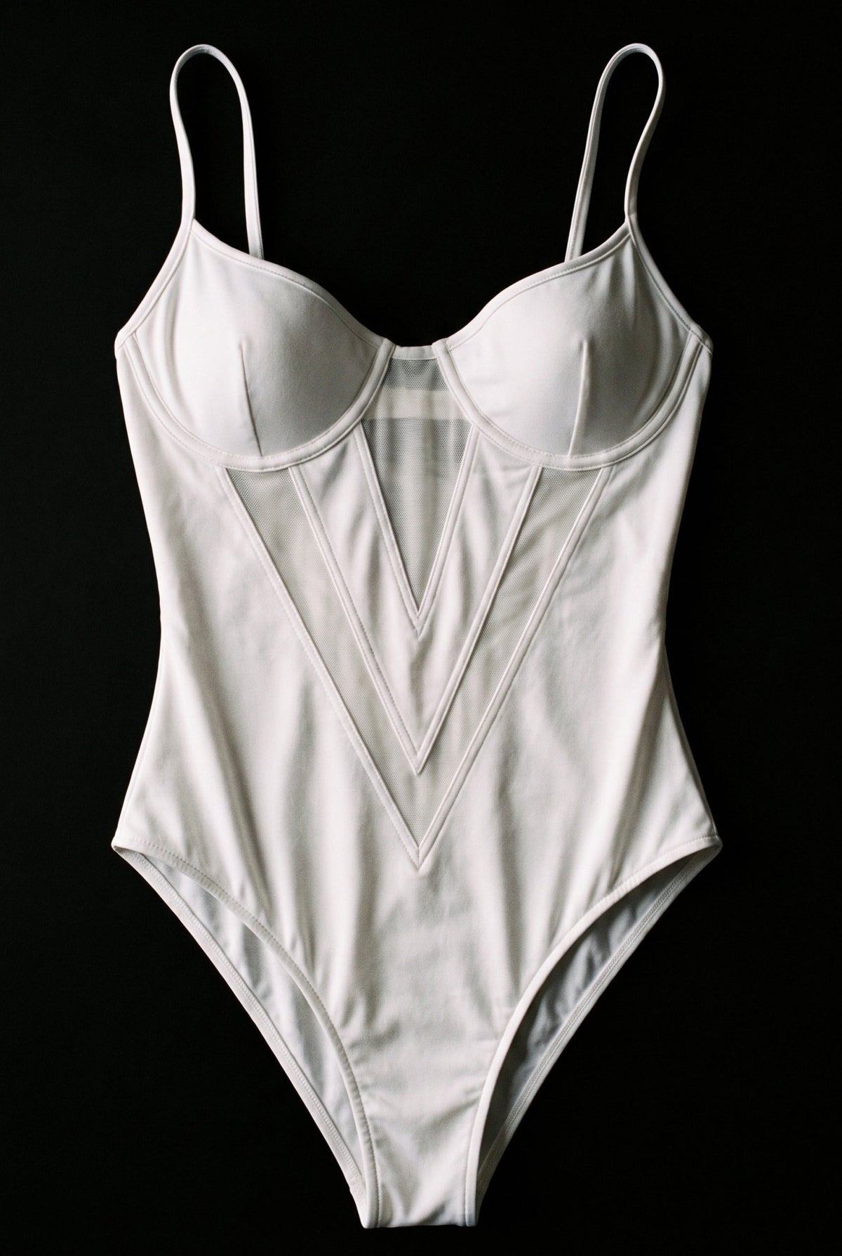 White Sierra Mesh Bodysuit - BEEGLEE