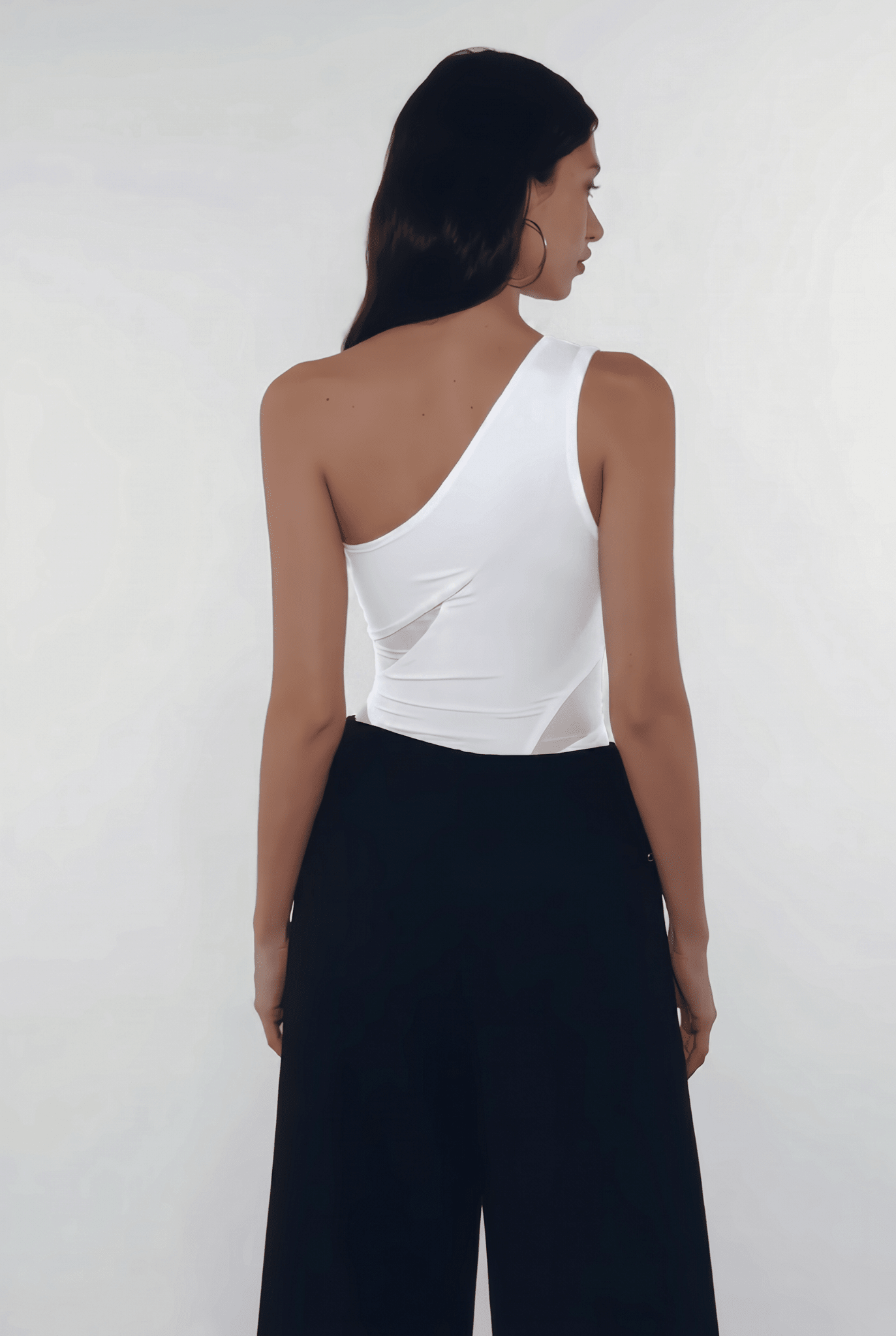 White Swirl Mesh Bodysuit - BEEGLEE