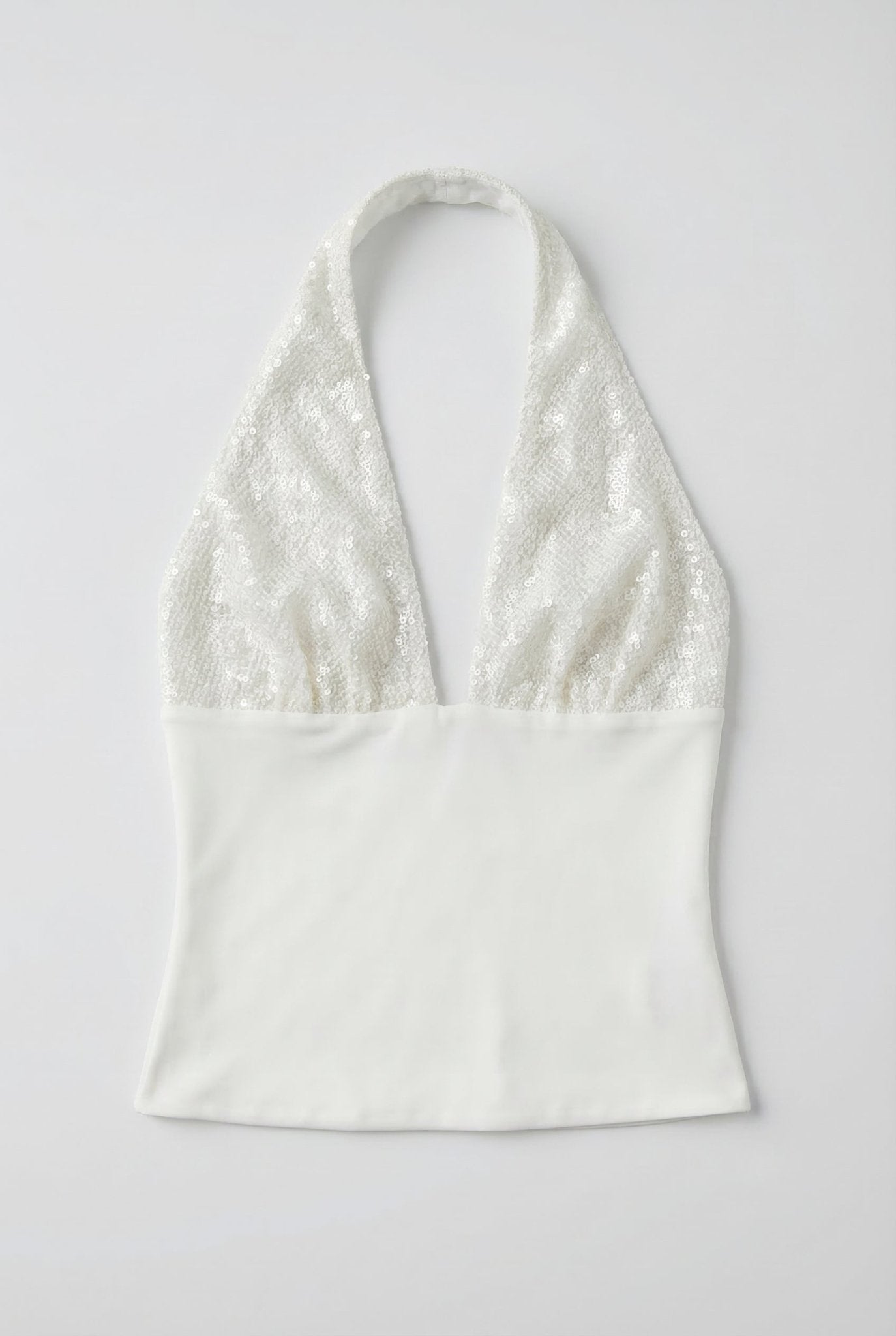 White Veil Sequin Top - BEEGLEE