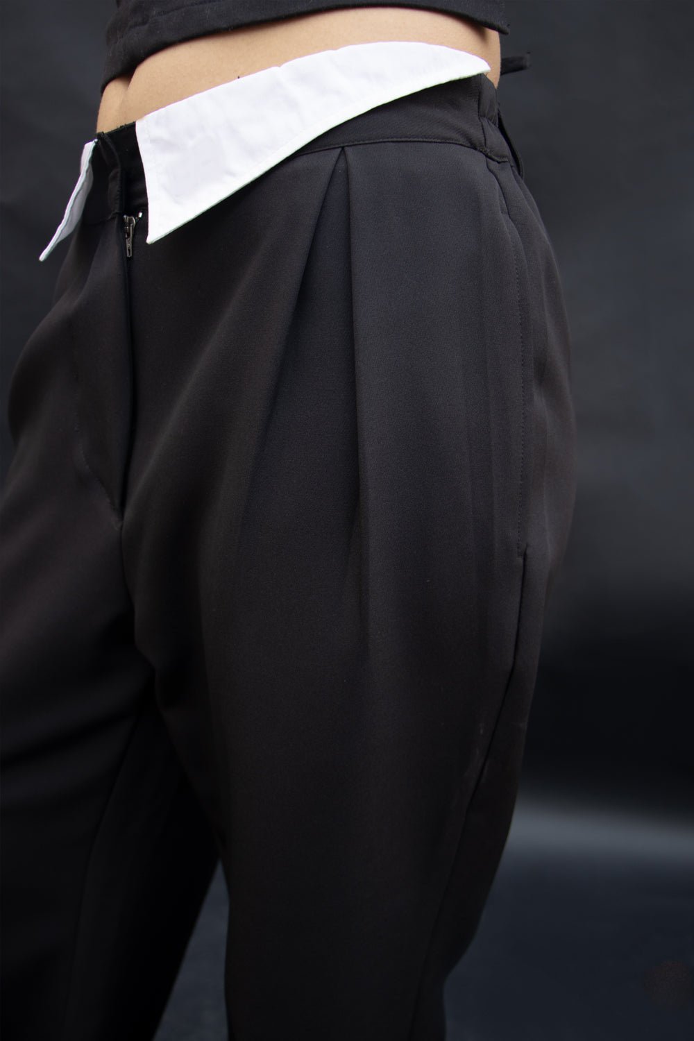 Black Rory Tailored Korean Trouser - BEEGLEE